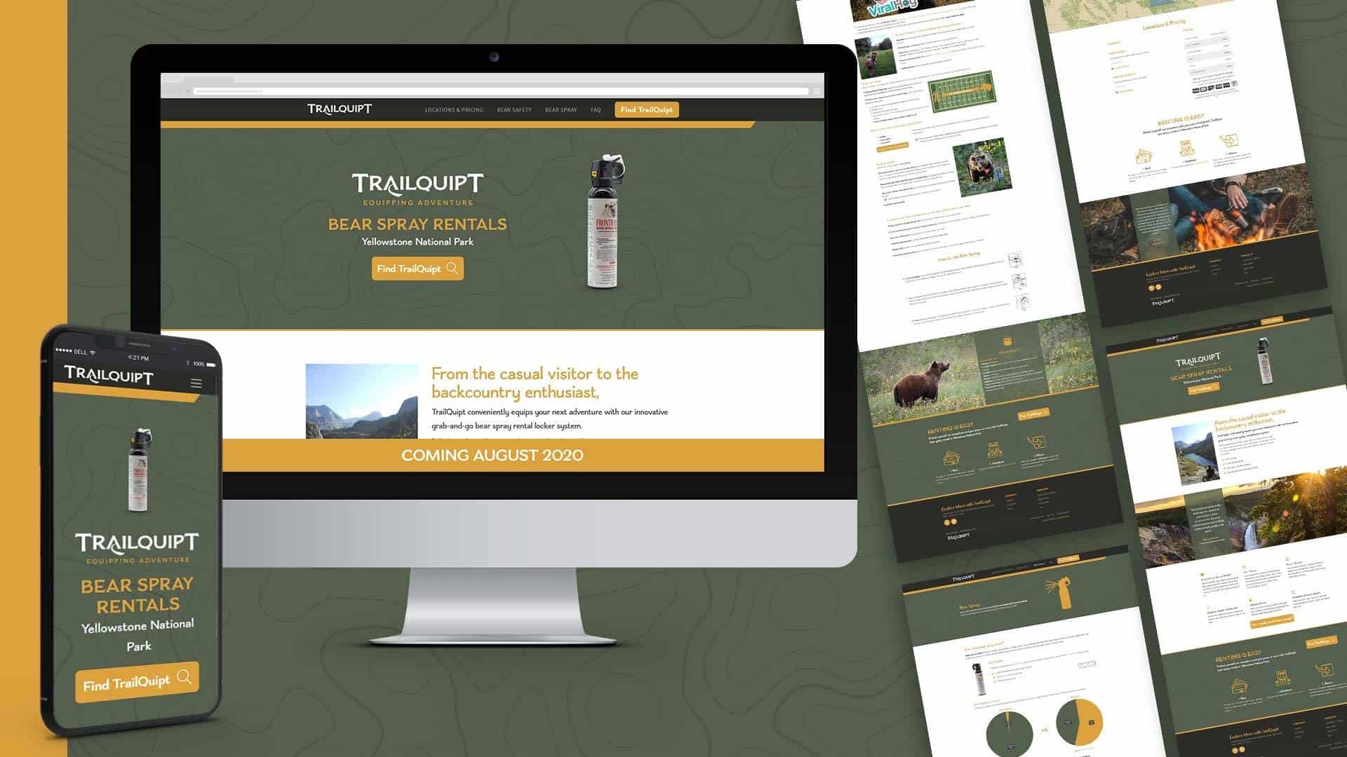 TrailQuipt Bear Spray custom vending machine web design Montana