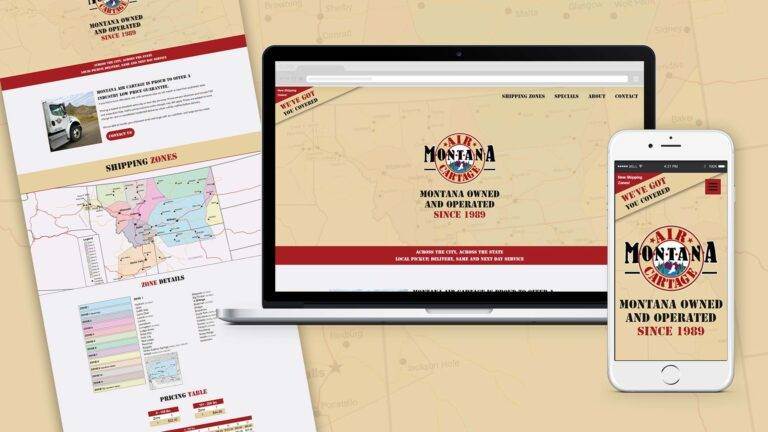 We took Montana Air Cartage’s image to a new level through a well branded website.