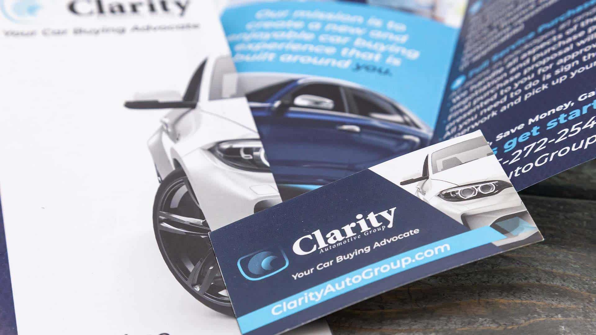 Business Card and brochure graphic design and printing for automotive