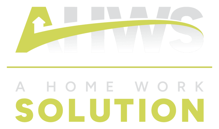 A Home Work Solution logo with arrow design