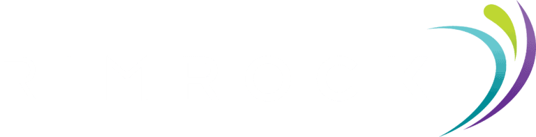 Rimrock logo with colorful curved swooshes