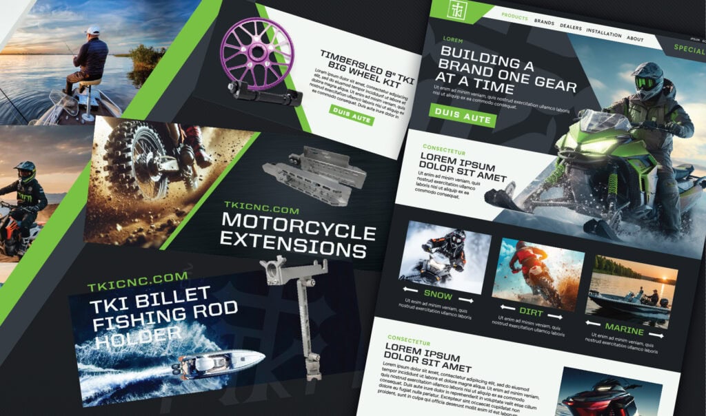 TKI CNC motorcycle and marine product showcase